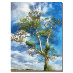 Trademark Fine Art Lois Bryan 'The Tree Stands Alone' Canvas Art 18x24 Inches