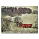 Trademark Fine Art Lois Bryan 'Snowy Cabin' Canvas Art 30x47 Inches