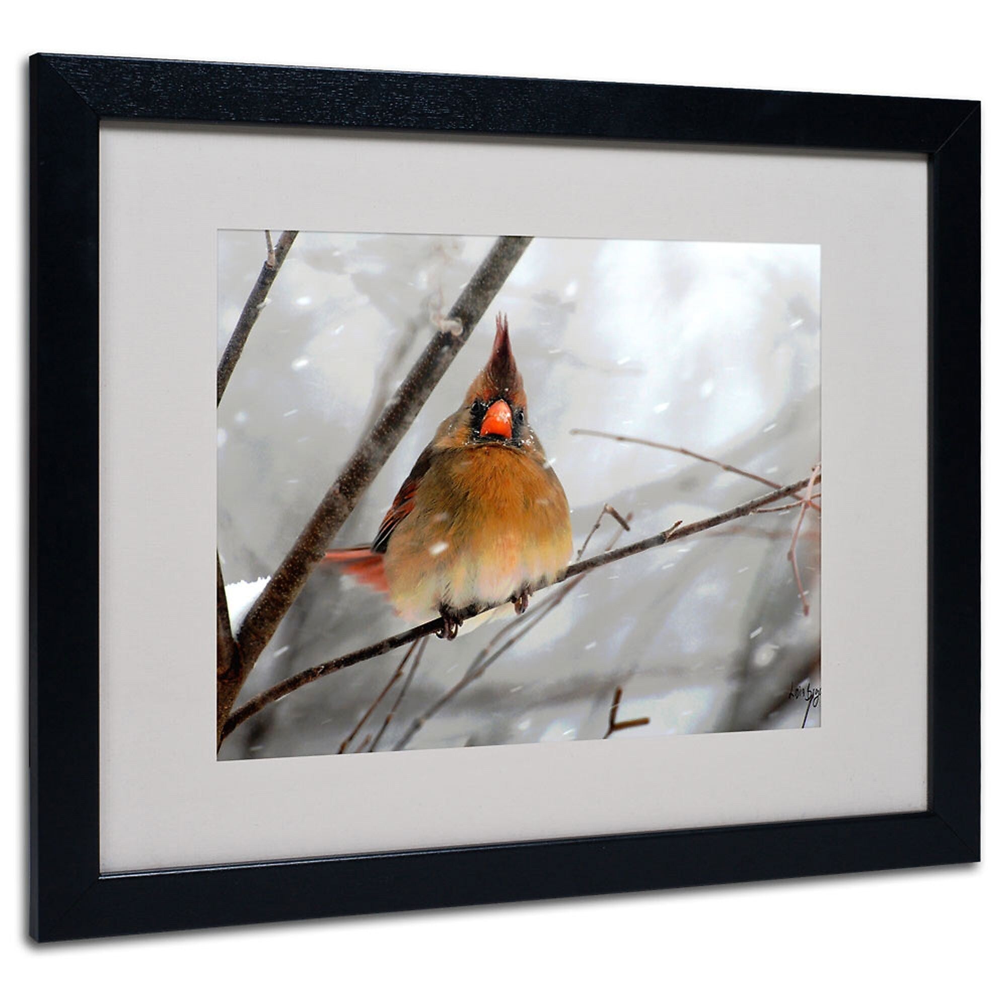Lois Bryan 'What the...' Framed Matted Art - 11x14 Inches - Wood Frame