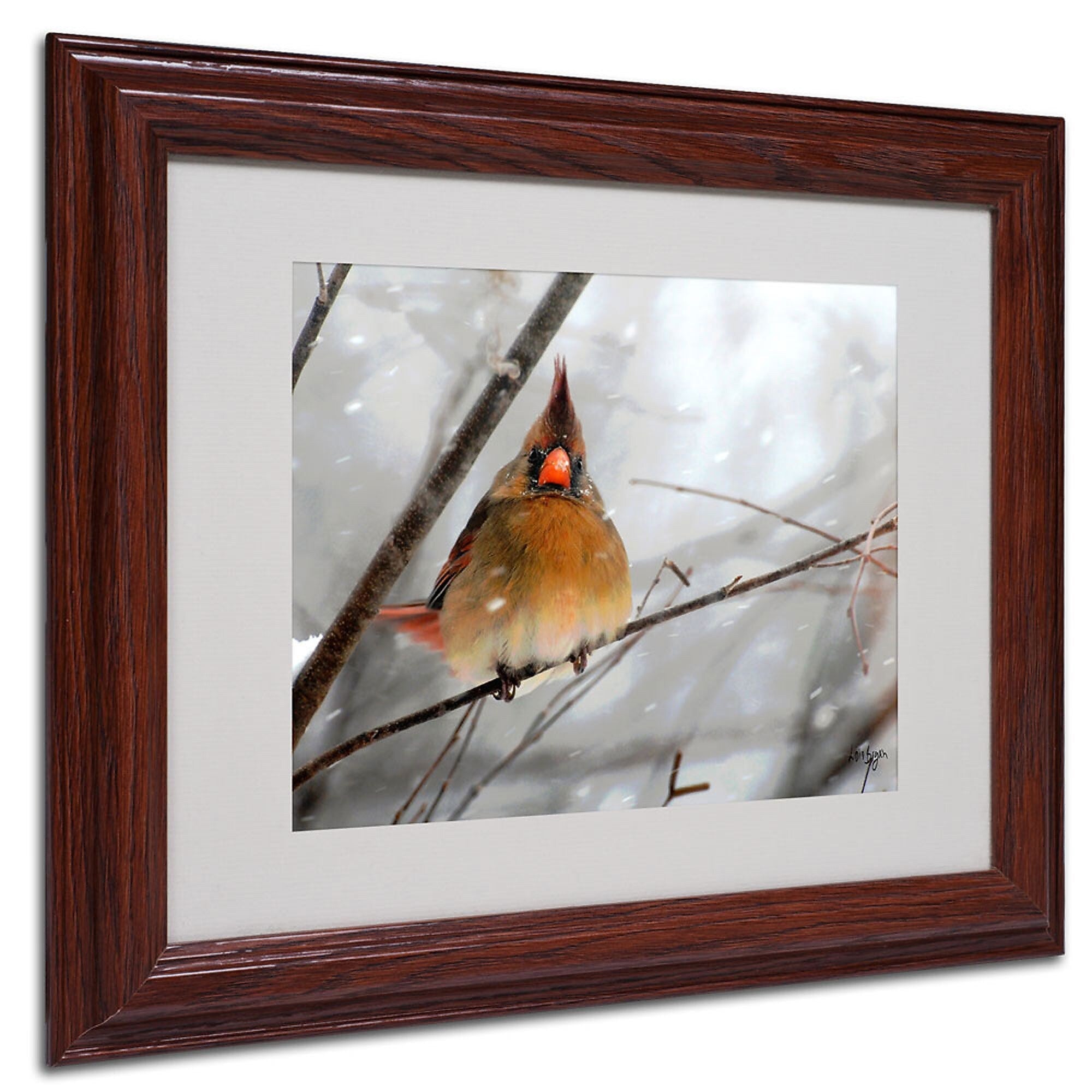 Lois Bryan 'What the...' Framed Matted Art - 16x20 Inches - Wood Frame