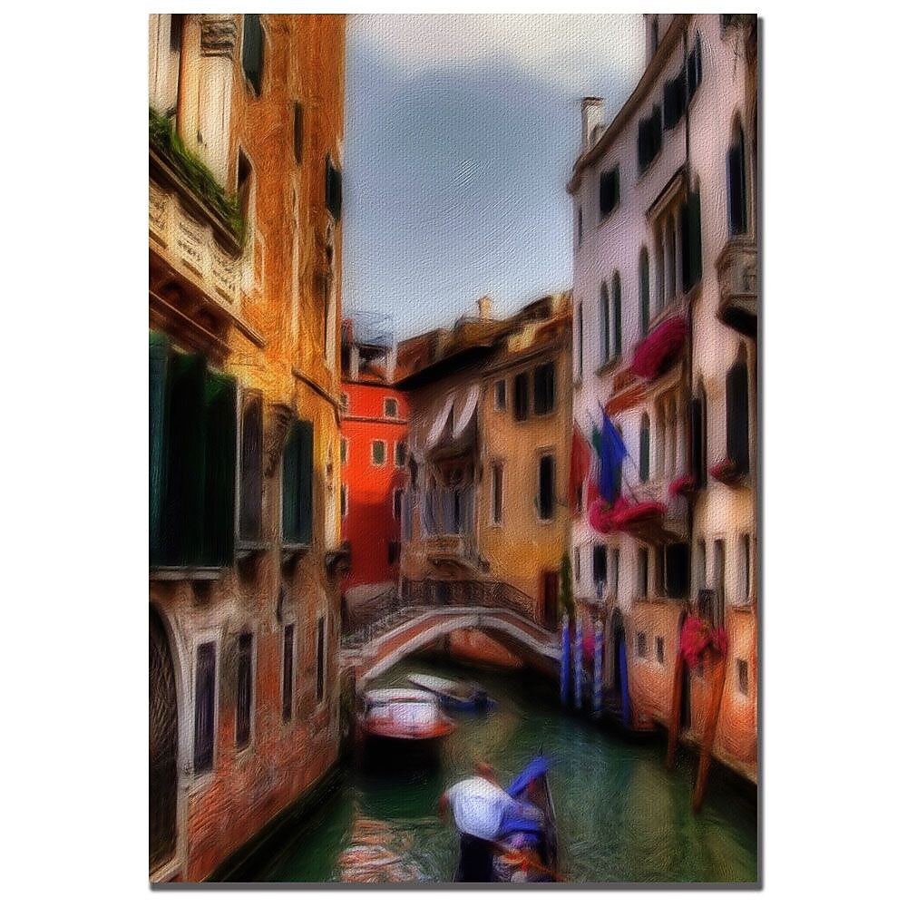 Trademark Fine Art Lois Bryan 'Venetian Canal' Canvas Art 18x24 Inches