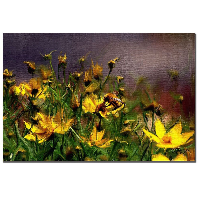 Trademark Fine Art Lois Bryan 'The Buzzing of the Bees' Canvas Art 22x32 Inches