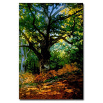 Trademark Fine Art Claude Monet, 'Bodmer Oak, Fontainebleau Forest' Canvas Art 16x24 Inches