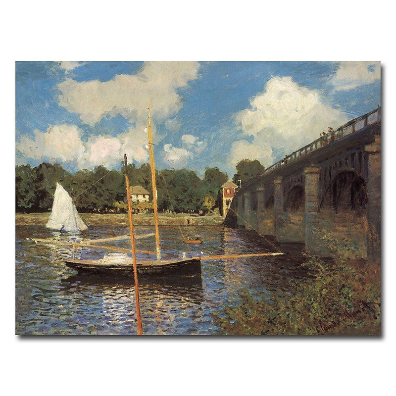 Trademark Fine Art Claude Monet, 'Bridge at Argenteuil II' Canvas Art 18x24 Inches