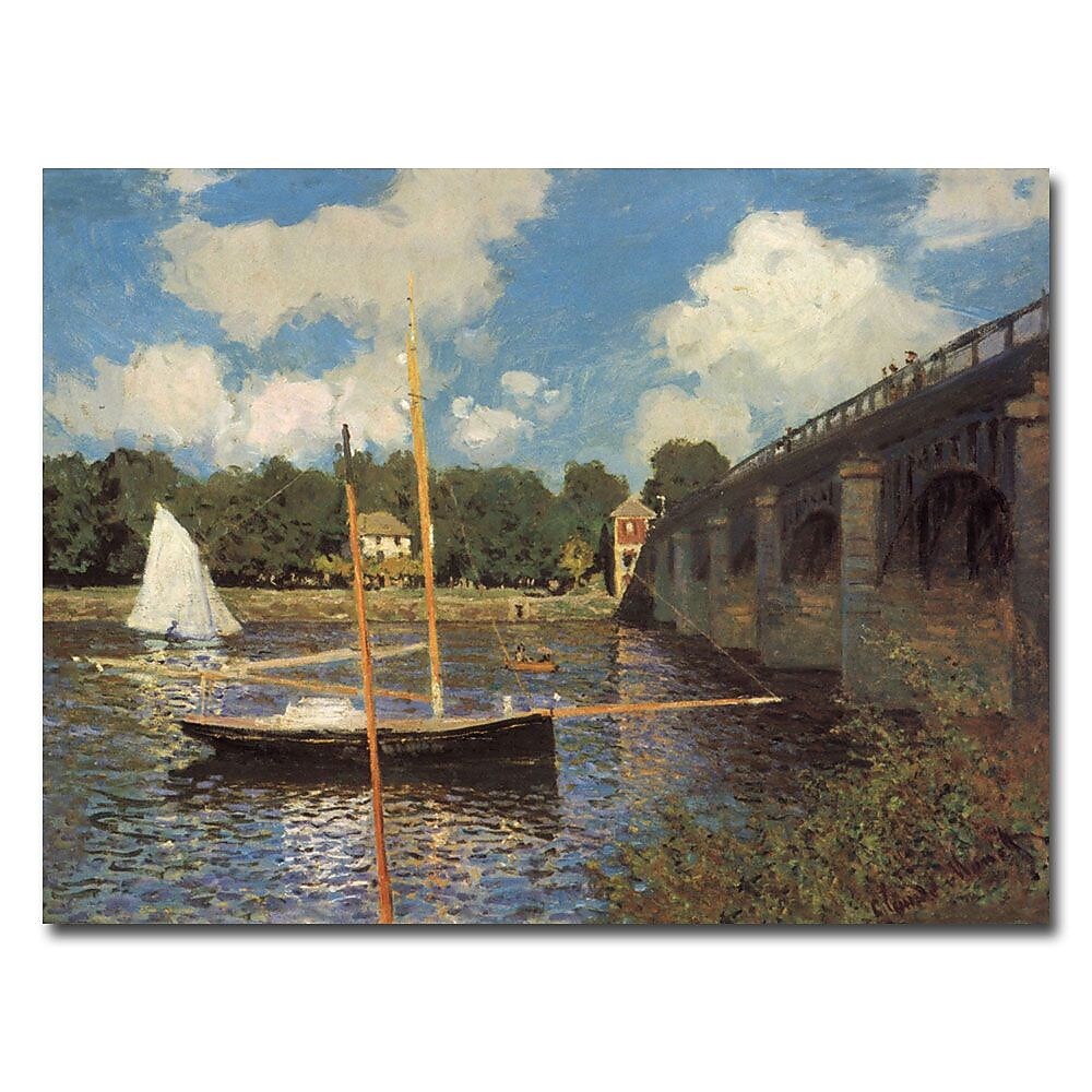 Trademark Fine Art Claude Monet, 'Bridge at Argenteuil II' Canvas Art 35x47 Inches