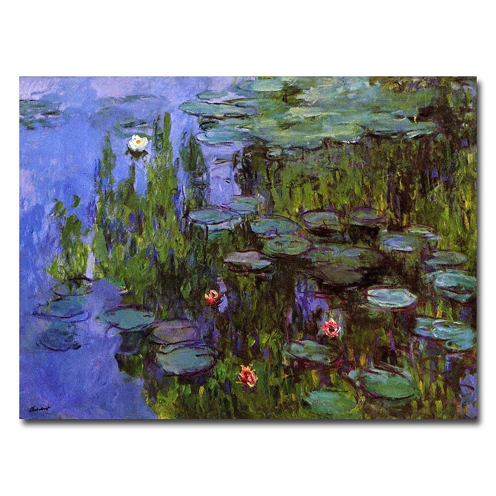 Trademark Fine Art Claude Monet 'Sea Roses' Canvas Art 14x19 Inches