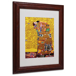Gustav Klimt 'Fulfillment' Framed Matted Art - 16x20 Inches - Wood Frame