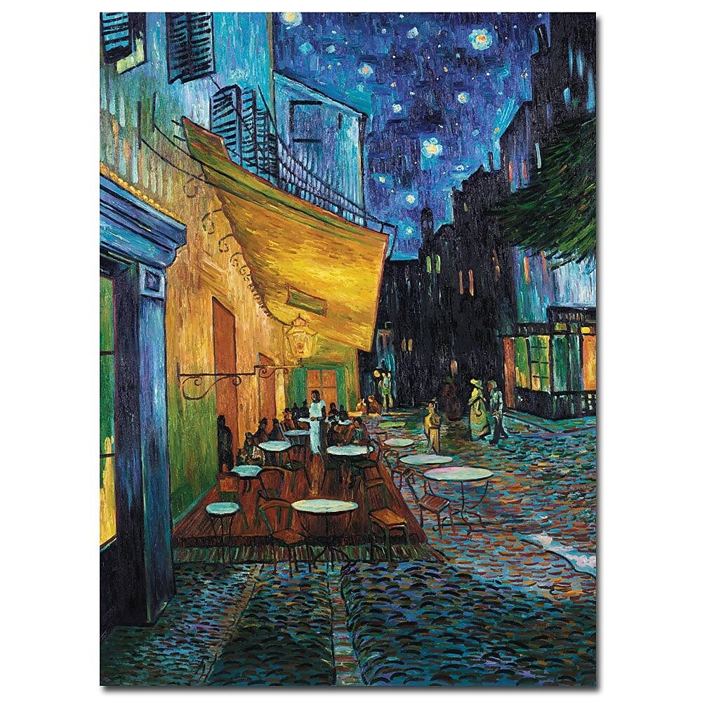 Trademark Fine Art Vincent van Gogh 'CafE Terrace' Canvas Art 18x24 Inches