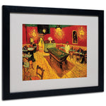 Trademark Fine Art Vincent van Gogh 'Night Cafe' Matted Art Black Frame 16x20 Inches