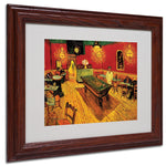 Vincent van Gogh 'Night Cafe' Framed Matted Art - 11x14 Inches - Wood Frame