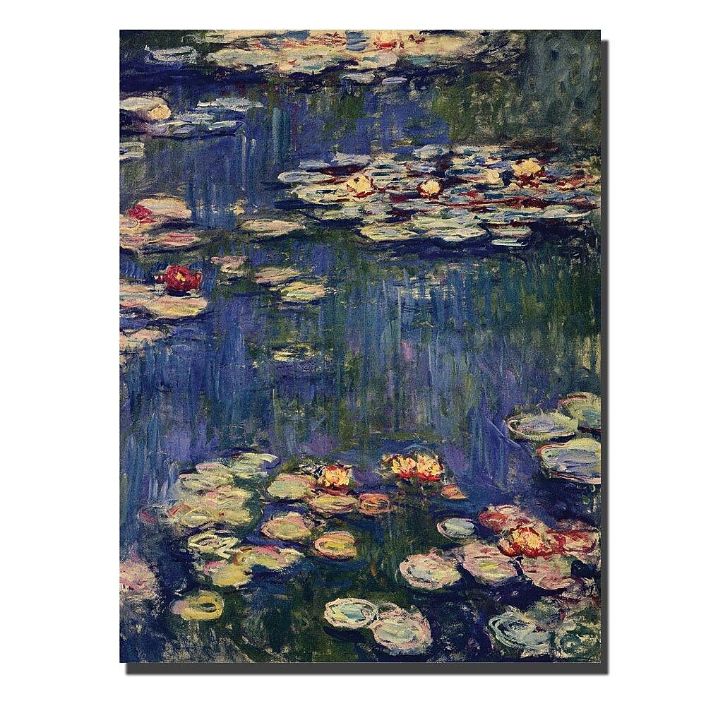 Trademark Fine Art 18" x 24" Wooden Frame Water Lilies