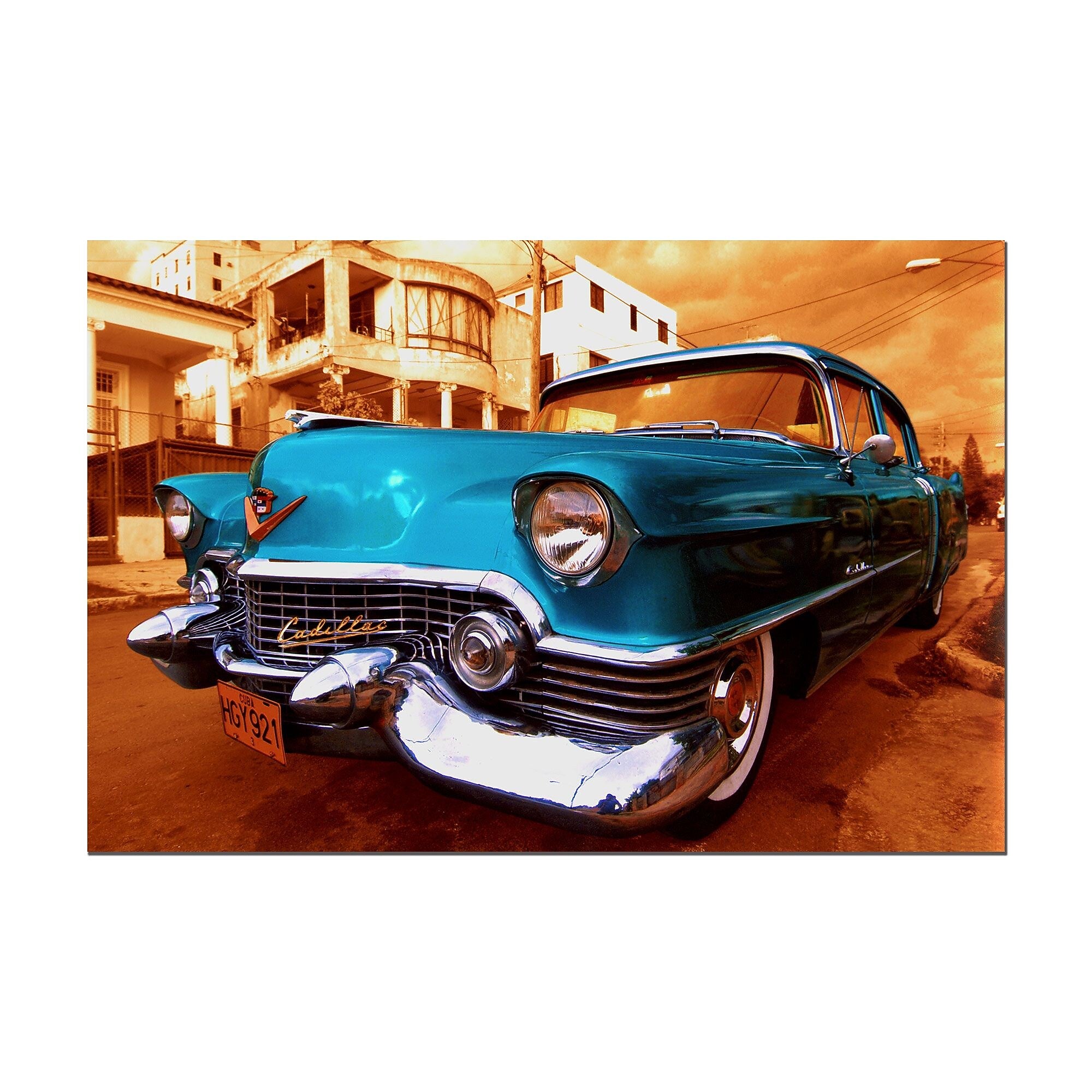 Trademark Fine Art 1955 Cadillac Coupe de Ville-Ready to Hang 22x32 Inches