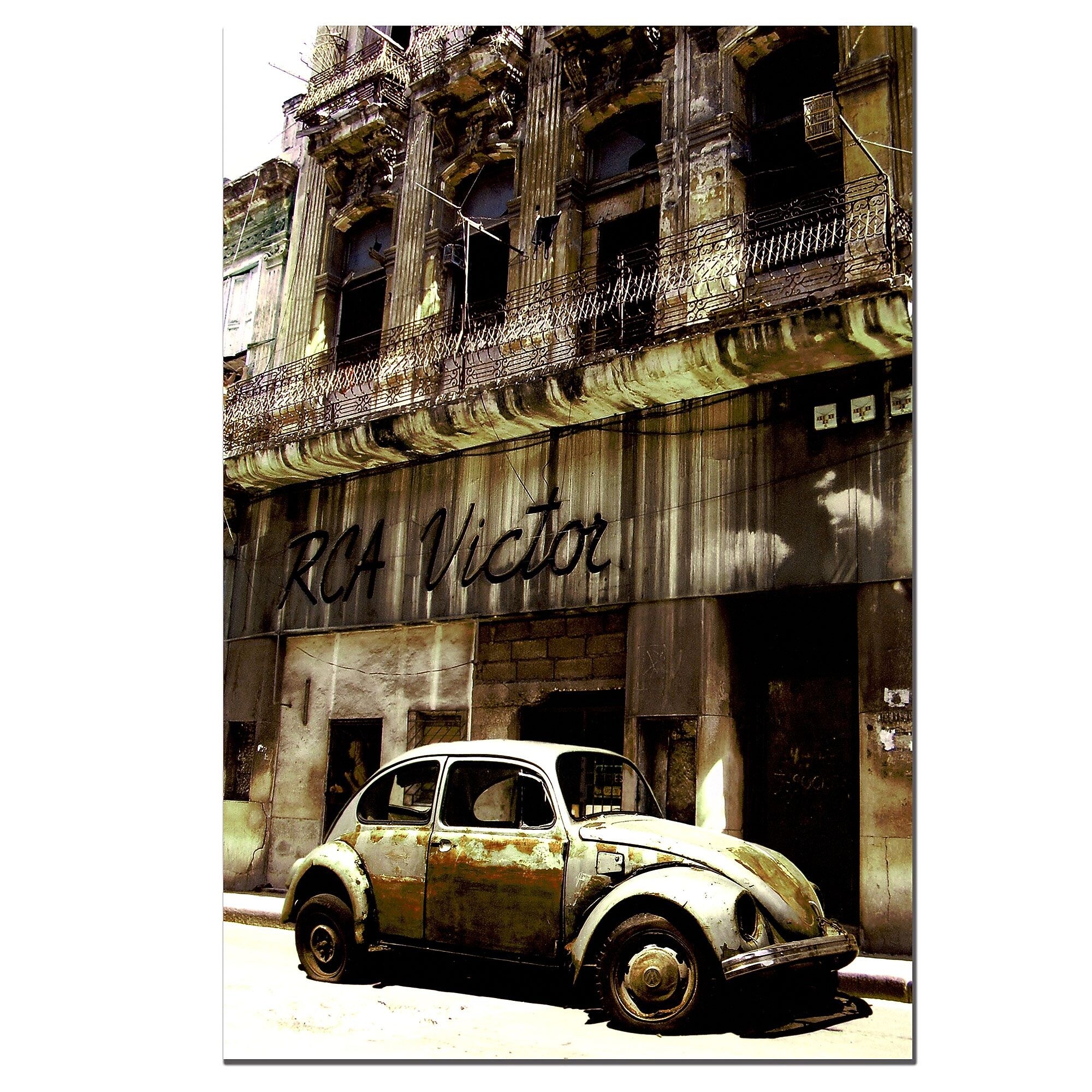 Trademark Fine Art 1956 Volkswagen Beetle Sedan-Ready to Hang 22x32 Inches