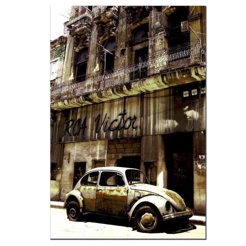 Trademark Fine Art 1956 VolkswagenBeetle Sedan-Gallery Wrapped  16x24 Inches