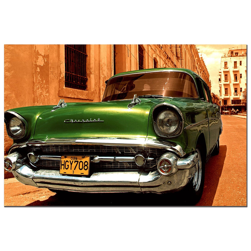 Trademark Fine Art 1957 Chevy Bel Air-Gallery Wrapped  16x24 Inches