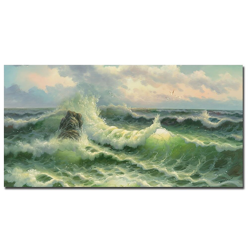 Trademark Fine Art Rio 'Waves II' Canvas Art 16x32 Inches