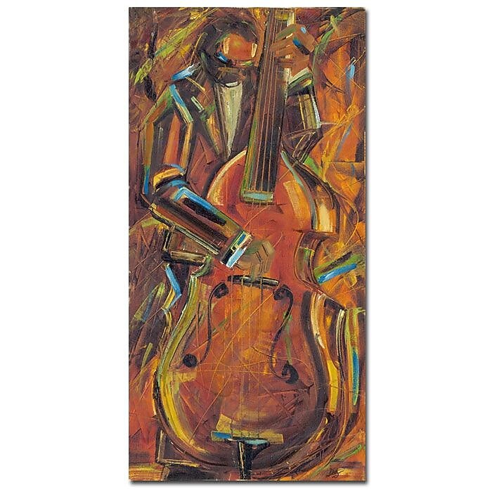 Trademark Fine Art Joarez 'Jazz I' Canvas Art 10x19 Inches