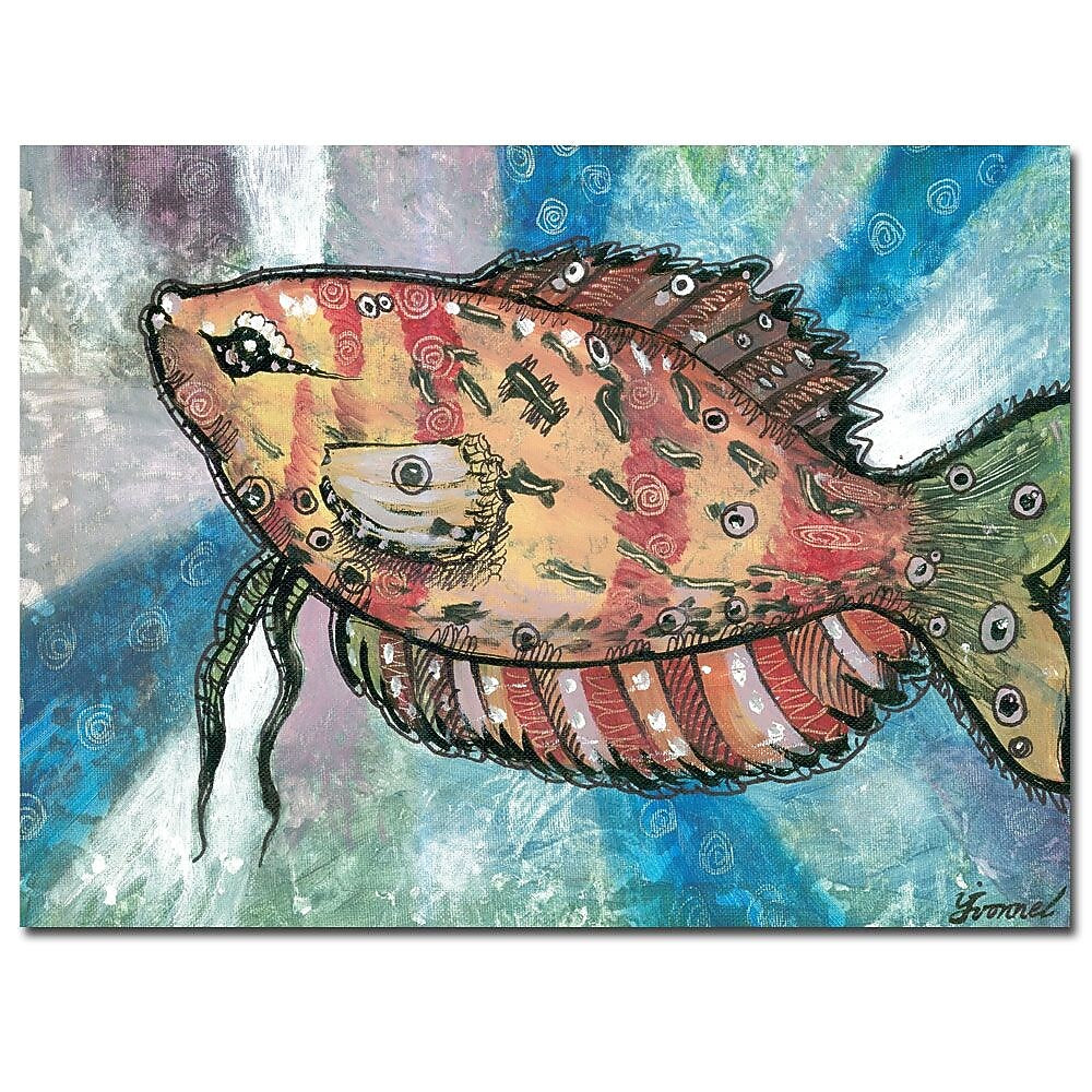 Trademark Fine Art Yonel 'Pascado Rojo' Canvas Art 18x24 Inches