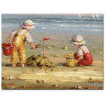 Trademark Fine Art Rosa 'At the Beach' Canvas Art 24x32 Inches