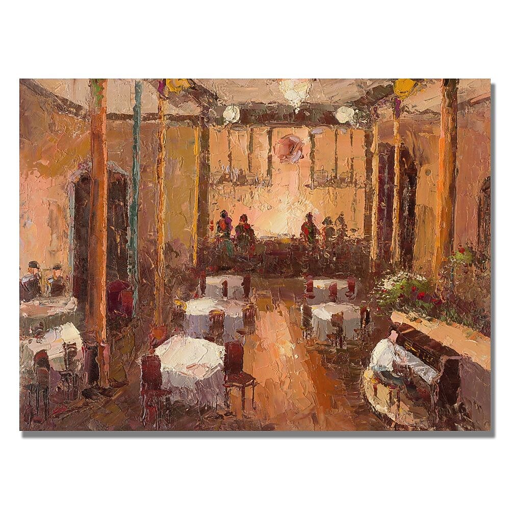 Trademark Fine Art 'Cafe Italia' Canvas Art 26x32 Inches