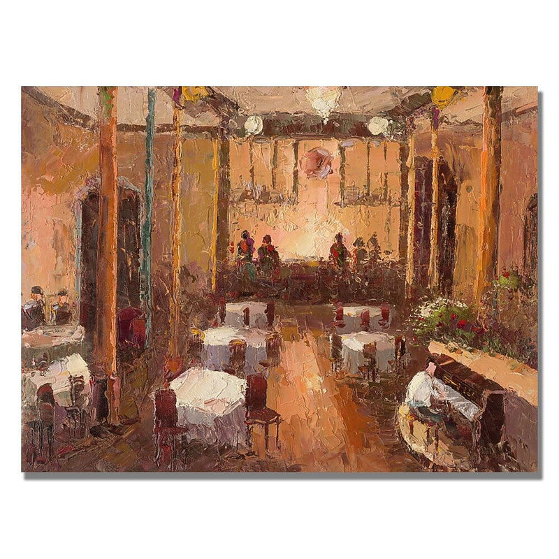 Trademark Fine Art 'Cafe Italia' Canvas Art 26x32 Inches