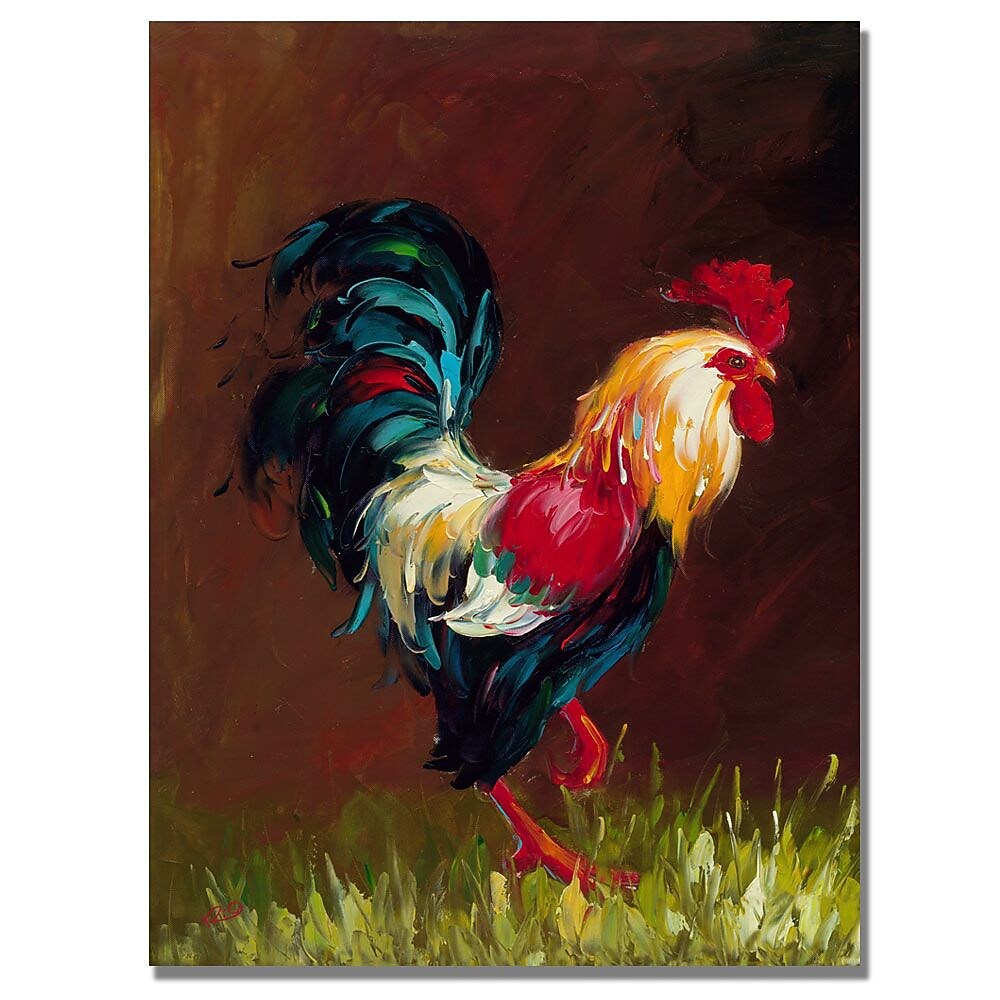 Trademark Fine Art Rio 'Rooster' Canvas Art 35x47 Inches