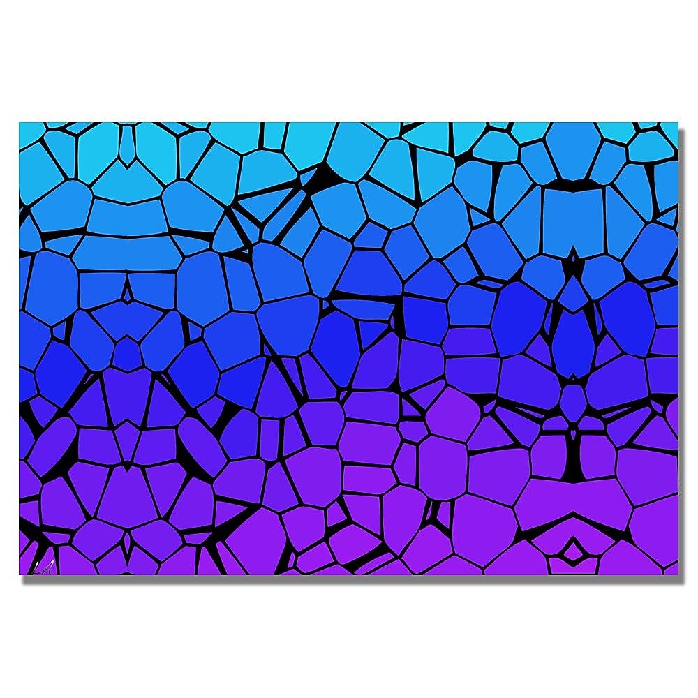 Trademark Fine Art 'Crystals of Blue and Purple' Canvas Art 22x32 Inches