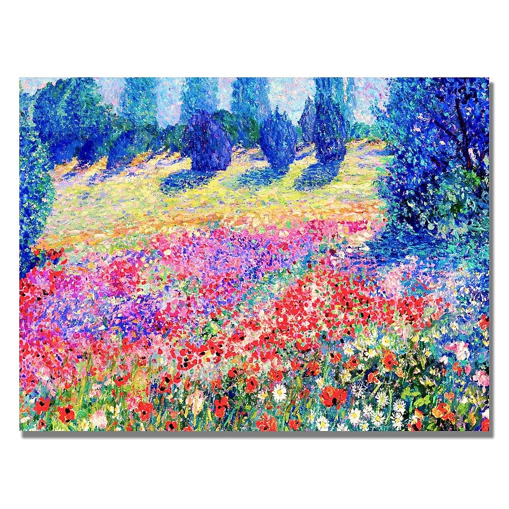 Trademark Fine Art Manor Shadian 'Poppies' Canvas Art 22x32 Inches