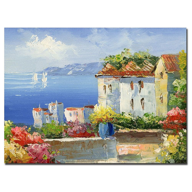 Trademark Fine Art Rio 'Mideterreanean Villa' Canvas Art 35x47 Inches
