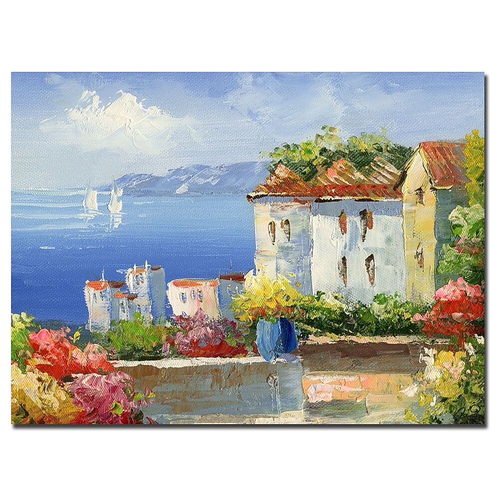 Trademark Fine Art Rio 'Mideterreanean Villa' Canvas Art 26x32 Inches