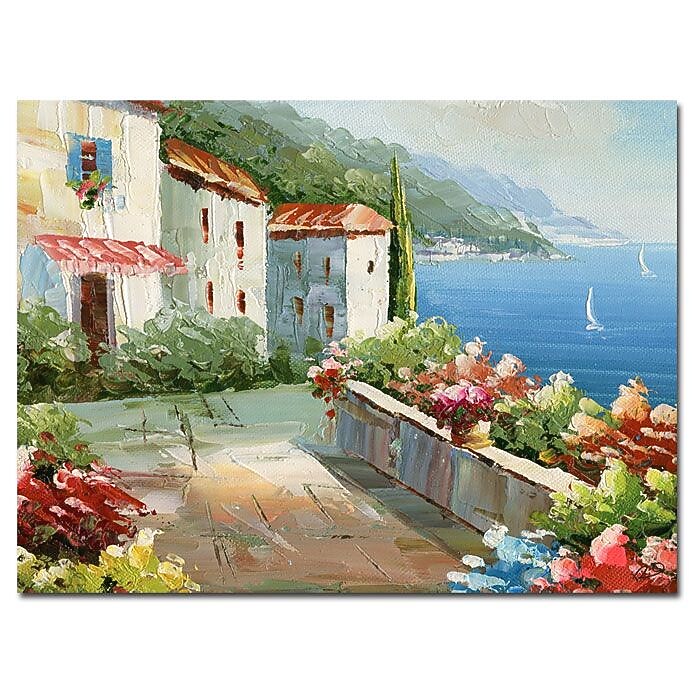 Trademark Fine Art Rio 'Mideterreanean View' Canvas Art 26x32 Inches