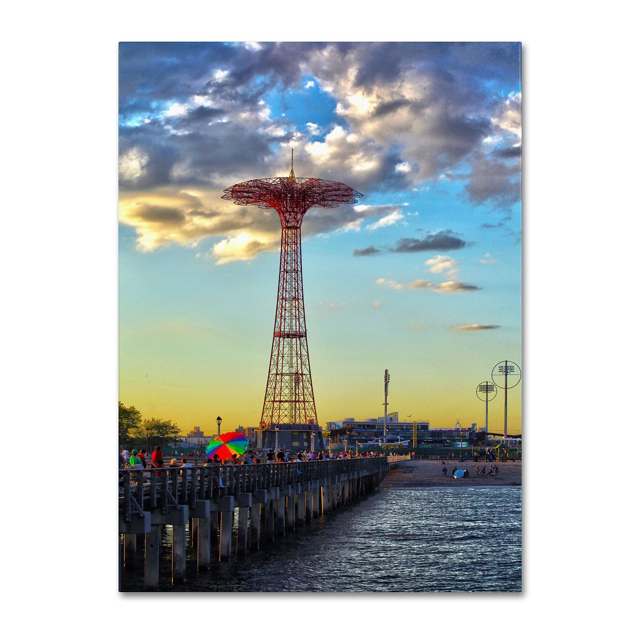 Trademark Fine Art CATeyes 'Coney Island' Canvas Art 16"x24" (886511229136)