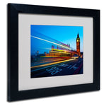 Trademark Fine Art Nina Papiorek 'London Big Ben II' Matted Art Black Frame 11x14 Inches