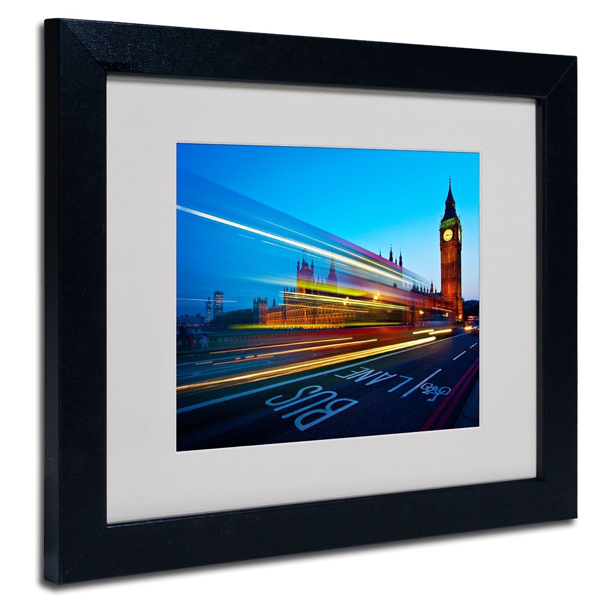 Trademark Fine Art Nina Papiorek 'London Big Ben II' Matted Art Black Frame 11x14 Inches