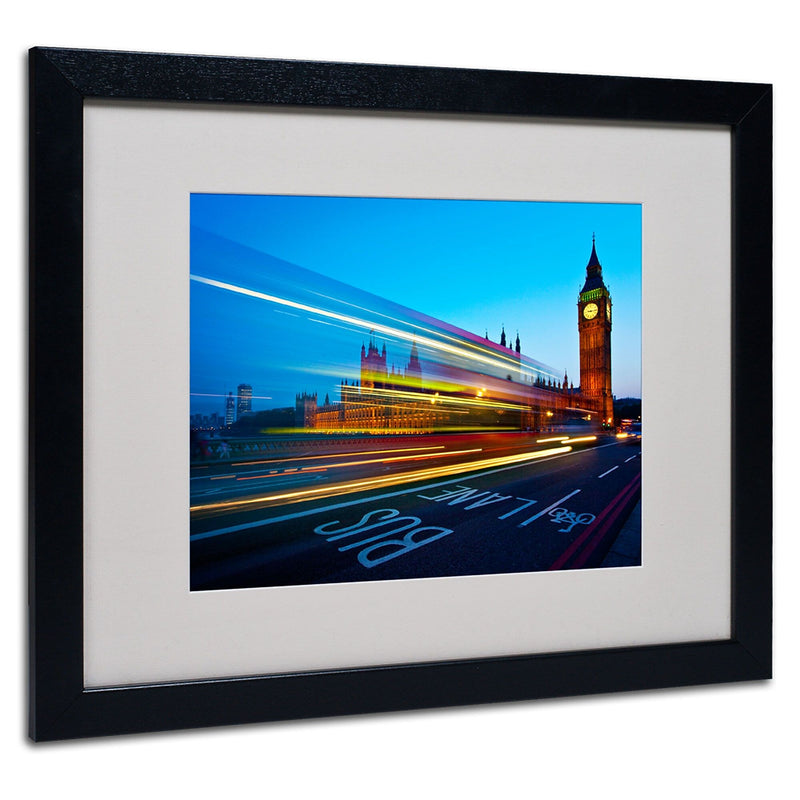 Trademark Fine Art Nina Papiorek 'London Big Ben II' Matted Art Black Frame 16x20 Inches