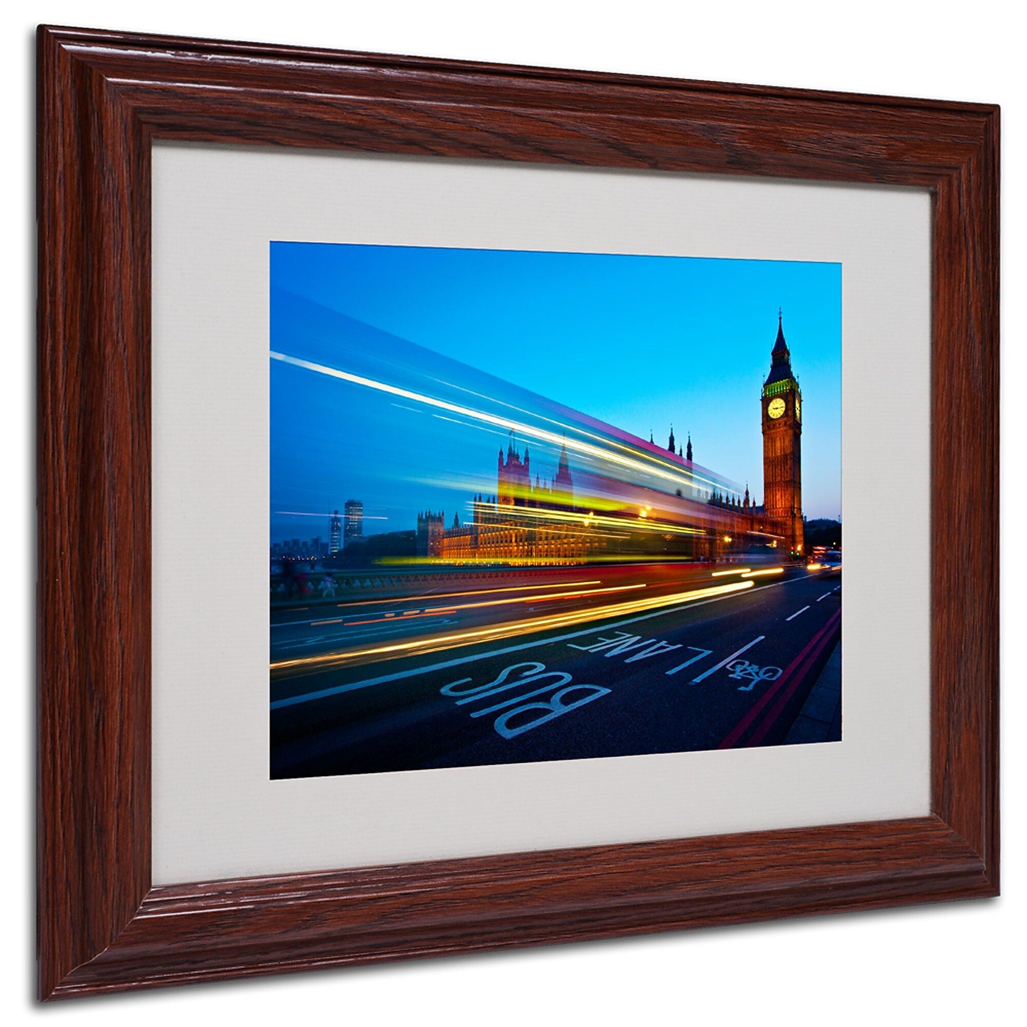 Trademark Fine Art Nina Papiorek 'London Big Ben II' Matted Art White Frame 11x14 Inches