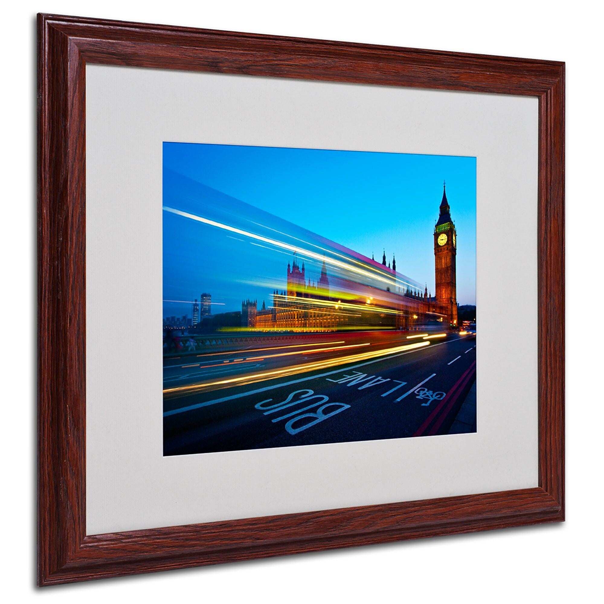 Trademark Fine Art Nina Papiorek 'London Big Ben II' Matted Art White Frame 16x20 Inches
