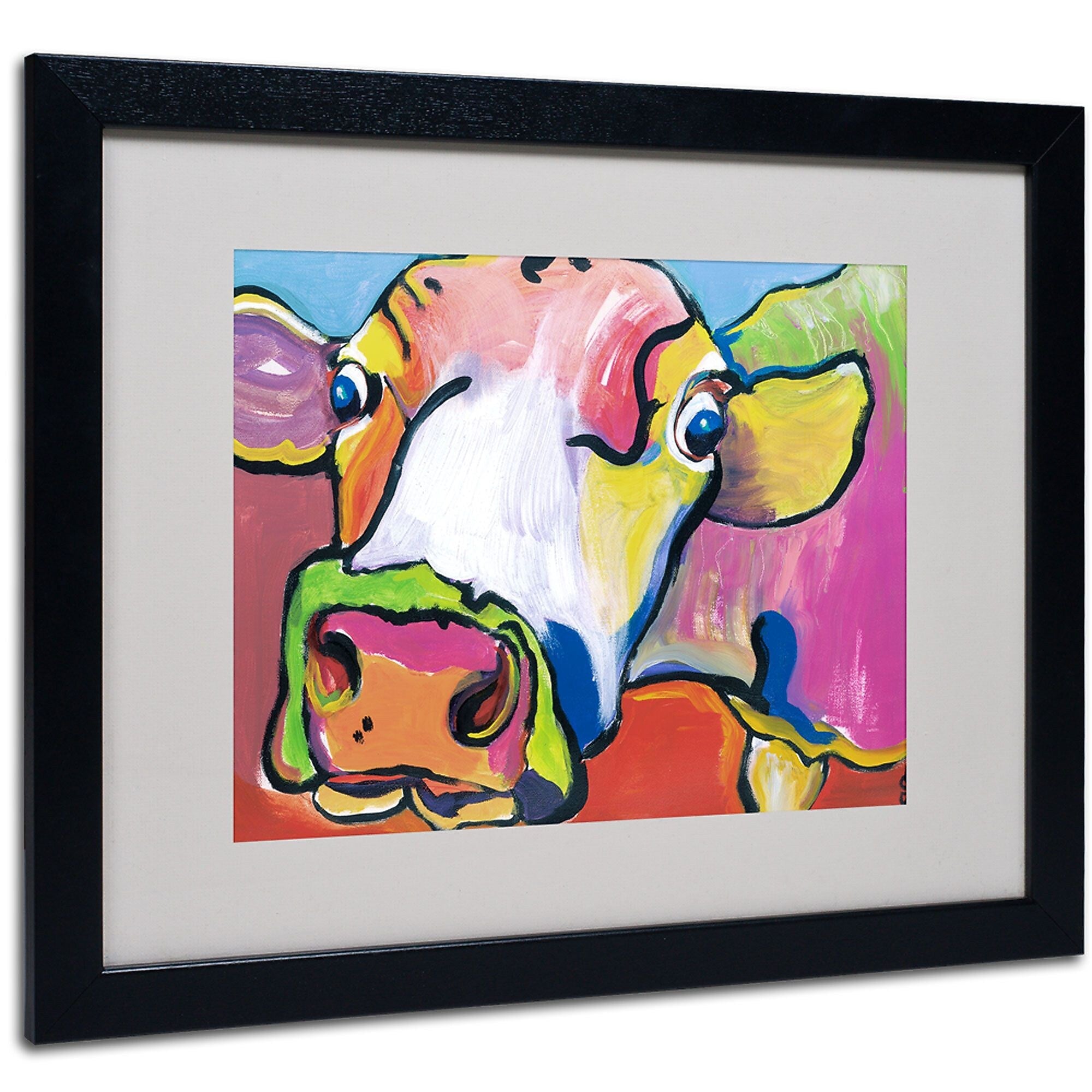 Trademark Fine Art Pat Saunders-White 'Cold Hands' Matted Art Black Frame 16x20 Inches