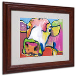 Pat Saunders-White 'Cold Hands' Framed Matted Art - 11x14 Inches - Wood Frame