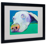 Trademark Fine Art Pat Saunders-White 'Fritz' Matted Art Black Frame 16x20 Inches