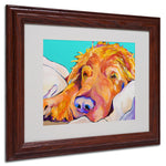 Pat Saunders-White 'Snoozer King' Framed Matted Art - 11x14 Inches - Wood Frame