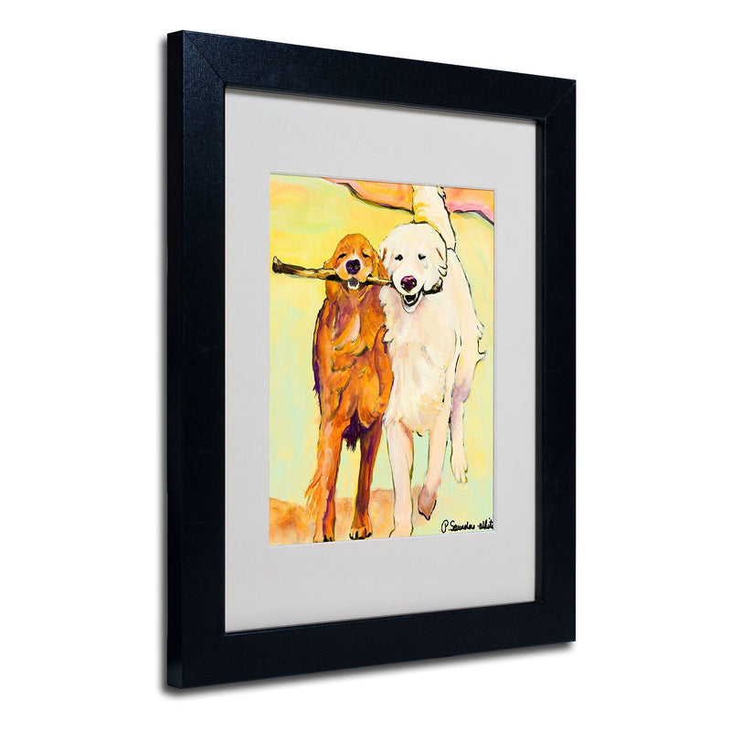 Trademark Fine Art Pat Saunders 'Stick With Me 1' Matted Art Black Frame 11x14 Inches