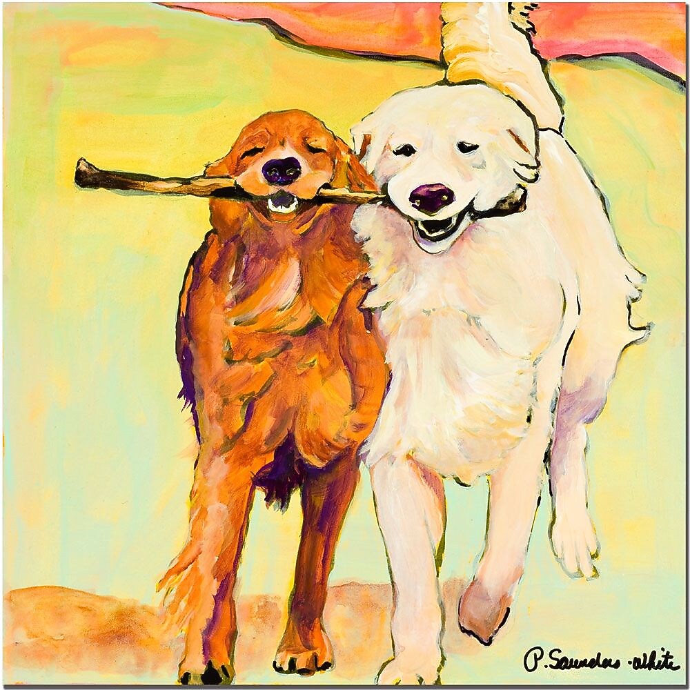 Trademark Fine Art Pat Saunders-White 'Stick with Me' Canvas Art 14x14 Inches