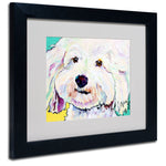 Trademark Fine Art Pat Saunders-White 'Buttons' Matted Art Black Frame 11x14 Inches