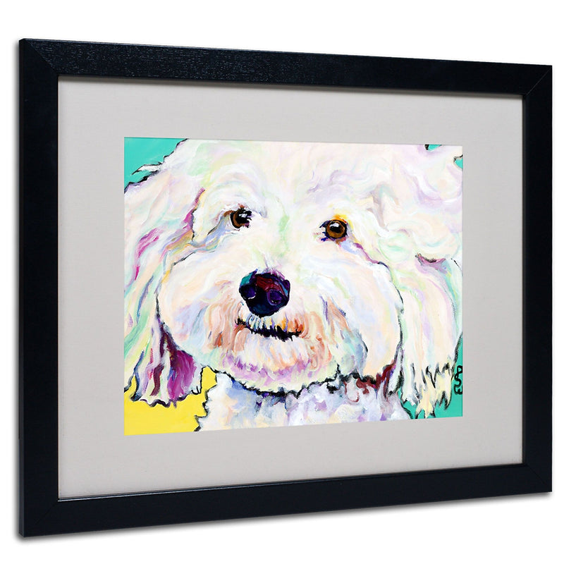 Trademark Fine Art Pat Saunders-White 'Buttons' Matted Art Black Frame 16x20 Inches