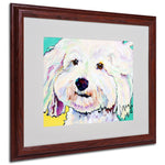 Pat Saunders-White 'Buttons' Framed Matted Art - 16x20 Inches - Wood Frame