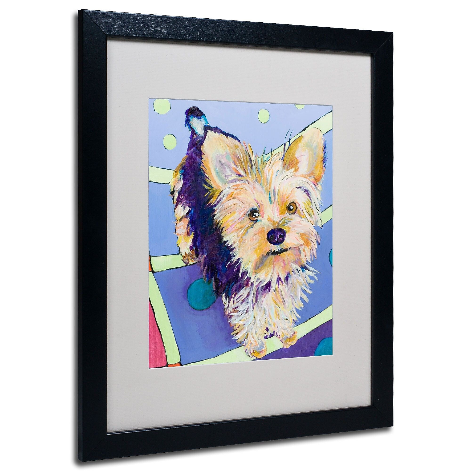Trademark Fine Art Pat Saunders-White 'Claire' Matted Art Black Frame 16x20 Inches