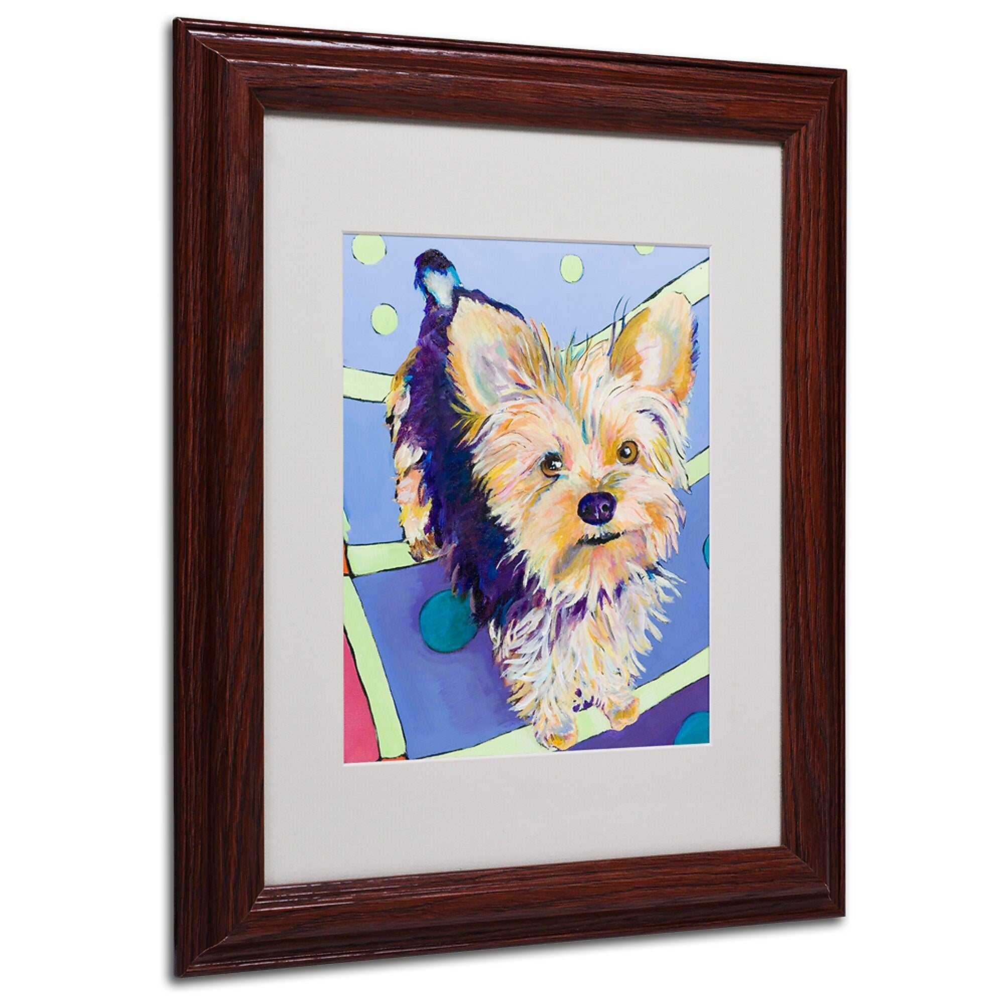 Pat Saunders-White 'Claire' Framed Matted Art - 11x14 Inches - Wood Frame