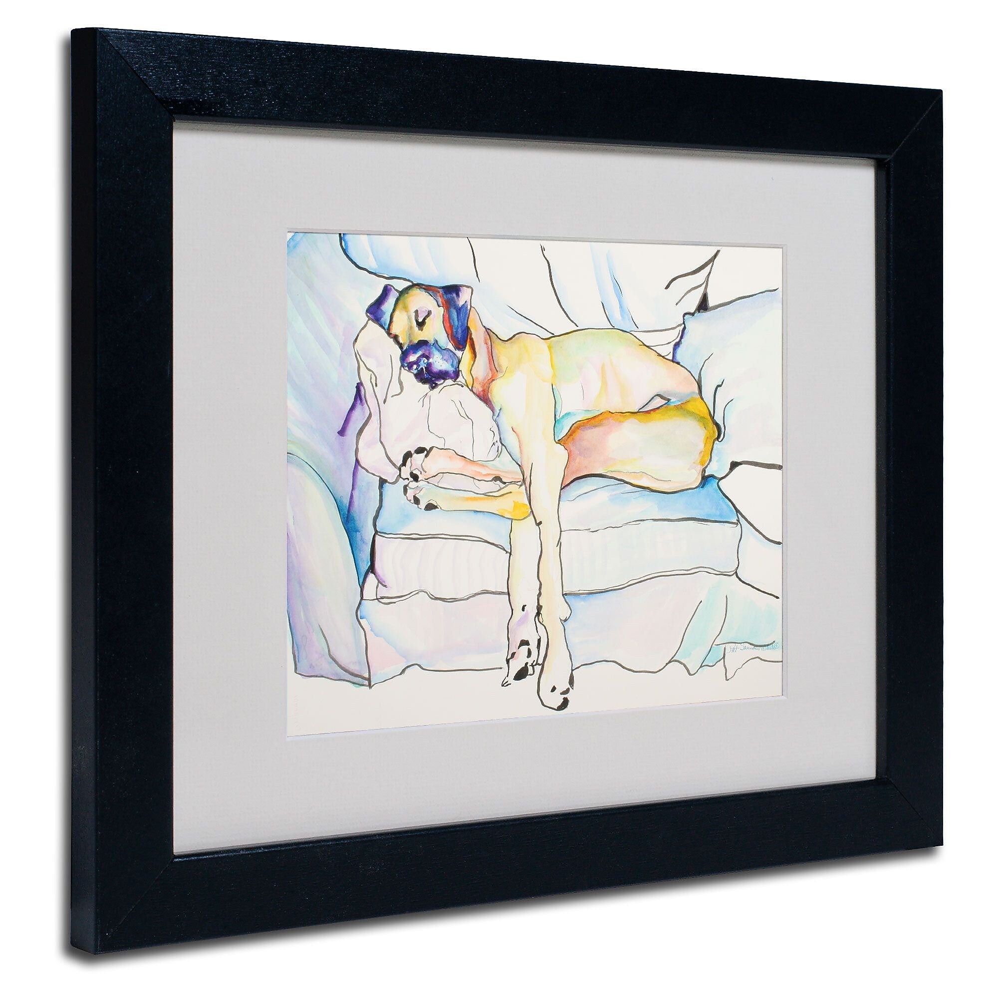 Trademark Fine Art Pat Saunders 'Sleeping Beauty' Matted Art Black Frame 11x14 Inches