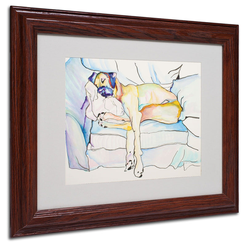 Pat Saunders 'Sleeping Beauty' Matted Framed Art - 11x14 Inches - Wood Frame
